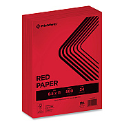 Printworks Color Paper, 24 lb Text Weight, 8.5 x 11, Red, 500/Ream (PRB00105)