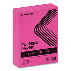 Printworks Color Paper, 24 lb Text Weight, 8.5 x 11, Fuchsia, 500/Ream (PRB00100)