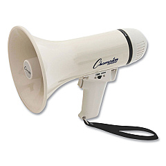 Champion Sports Megaphone, 4 W to 8 W, 400 yds Range, White (CSIMP4W)