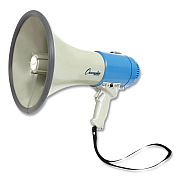 Champion Sports Megaphone, 12 W to 25 W, 1,000 yds Range, White/Blue (CSIMP12W)