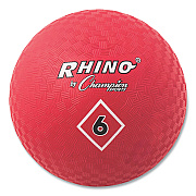 Champion Sports Playground Ball, 6" Diameter, Red (CSIPG6RD)