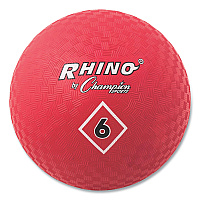 Champion Sports Playground Ball, 6" Diameter, Red (CSIPG6RD)