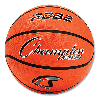 Champion Sports Rubber Sports Ball, For Basketball, No. 5 Size, Junior Size, Orange (CSIRBB2)
