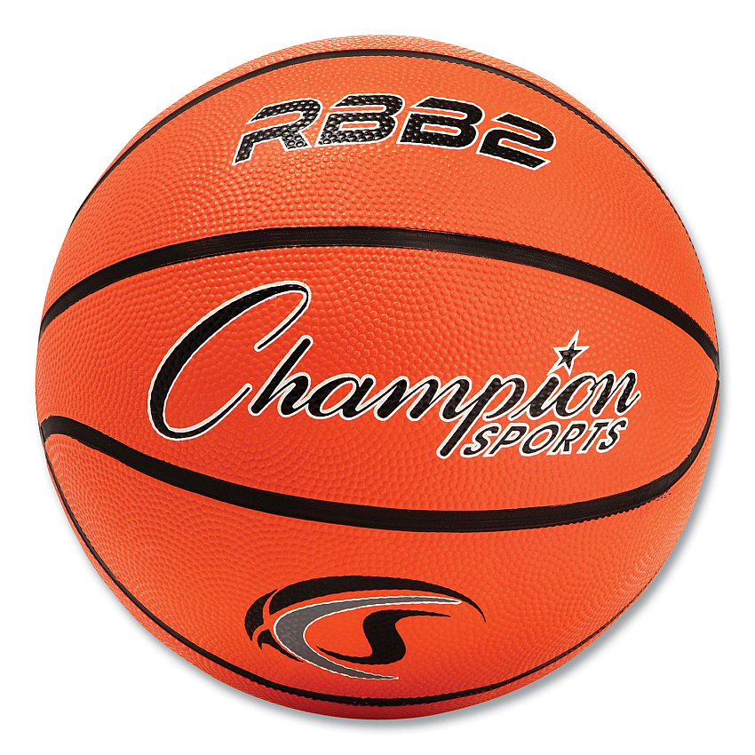 Champion Sports Rubber Sports Ball, For Basketball, No. 5 Size, Junior Size, Orange (CSIRBB2)