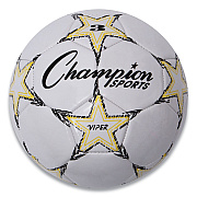Champion Sports VIPER Soccer Ball, No. 3 Size, 7.25" to 7.5" Diameter, White (CSIVIPER3)