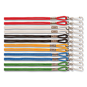 Champion Sports Lanyard, Metal J-Hook Fastener, 20" Long, Assorted Colors, 12/Pack (CSI126ASST)