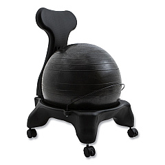 Champion Sports FitPro Ball Chair, Supports Up to 200 lb, Gray (CSIBCHX)