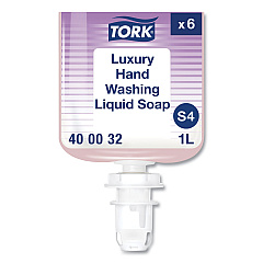 Tork Luxury Liquid Soap Refill, Soft Rose Scent, 1 L, 6/Carton (TRK400032)