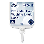 Tork Premium Extra Mild Soap Refill, Unscented, 1 L, 6/Carton (TRK400029)