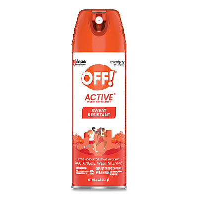 OFF! ACTIVE Insect Repellent, 6 oz Aerosol Spray, 12/Carton (SJN334678)
