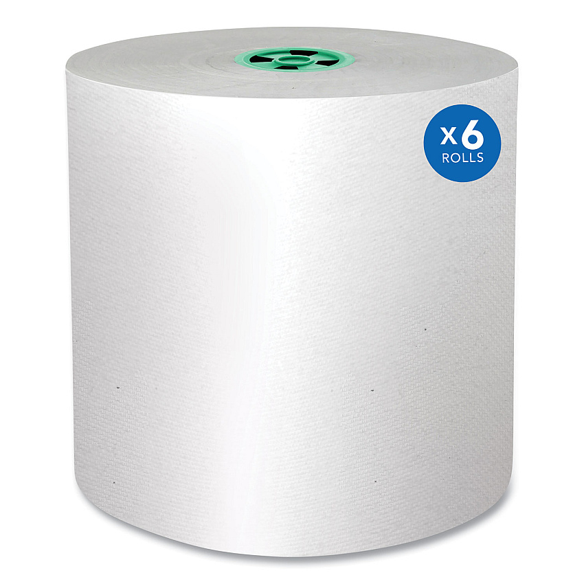 Pro Hard Roll Paper Towels with Absorbency Pockets, for Scott Pro Dispenser, Green Core Only, 1-Ply, 7.5" x 900 ft,6 Rolls/CT (KCC43961)