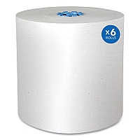 Pro Hard Roll Paper Towels with Absorbency Pockets, for Scott Pro Dispenser, Blue Core Only, 1-Ply, 7.5" x 900 ft, 6 Rolls/CT (KCC43959)