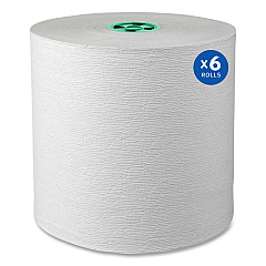 Kleenex Hard Roll Paper Towels with Premium Absorbency Pockets with Colored Core, Green Core, 1-Ply, 7.5" x 700 ft, White, 6 Rolls/CT (KCC25630)