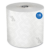 Pro Hard Roll Paper Towels with Elevated Scott Design for Scott Pro Dispenser, Gray Core Only, 1-Ply, 1,150 ft, 6 Rolls/CT (KCC25703)