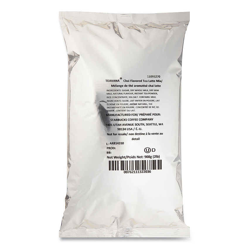 Starbucks Teavana Chai Tea Latte Mix, Chai, 2 lb Bag (SBK12421380)