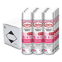 Claire Spray Q Disinfectant, Country Fresh Scent, 17 oz Aerosol Spray, Dozen (CGC1001)