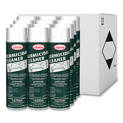 Claire Germicidal Cleaner, Floral Scent, 19 oz Aerosol Spray, Dozen (CGC873)