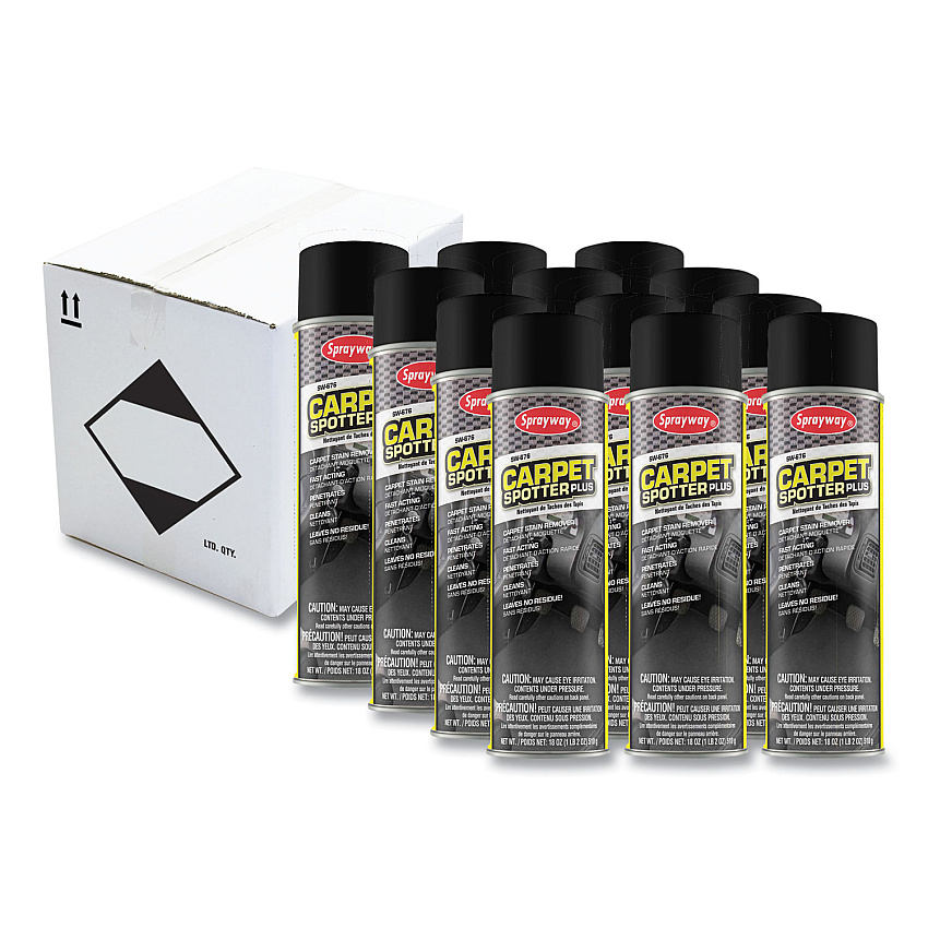 Sprayway Carpet Spotter Plus, Butyl Scent, 18 oz Aerosol Spray, Dozen (CGC676)