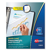 Avery Quick Top and Side Loading Sheet Protectors, Letter, Non-Glare, 50/Box (AVE73803)