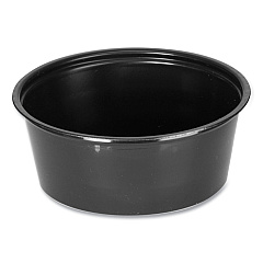 Fabri-Kal Portion Cups, 3.25 oz, Black, 250/Sleeve, 10 Sleeves/Carton (FABPPC325B)