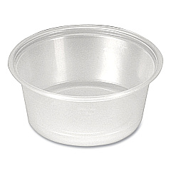 Fabri-Kal Portion Cups, 1.5 oz, Clear, 250/Sleeve, 10 Sleeves/Carton (FABPPC150)