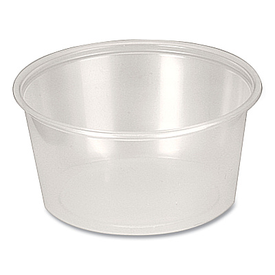 Fabri-Kal Portion Cups, 4 oz, Clear, 250/Sleeve, 10 Sleeves/Carton (FABPPC400)