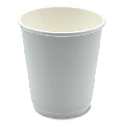 Boardwalk Paper Hot Cups, Double-Walled, 8 oz, White, 500/Carton (BWKDW8HCUP)