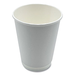 Boardwalk Paper Hot Cups, Double-Walled, 12 oz, White, 500/Carton (BWKDW12HCUP)