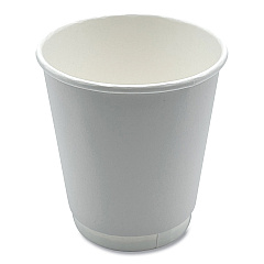 Boardwalk Paper Hot Cups, Double-Walled, 10 oz, White, 25/Pack (BWKDW10HCUPPK)