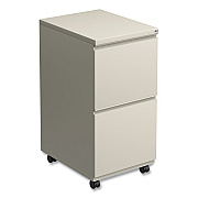 Alera File Pedestal with Full-Length Pull, Left or Right, 2 Legal/Letter-Size File Drawers, Putty, 14.96" x 19.29" x 27.75" (ALEPBFFPY)