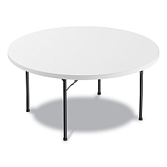Alera Round Plastic Folding Table, 60" Diameter x 29.25h, White (ALEPT60RW)