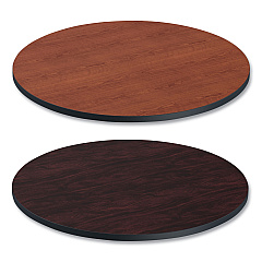 Alera Reversible Laminate Table Top, Round, 35.5" Diameter, Medium Cherry/Mahogany (ALETTRD36CM)