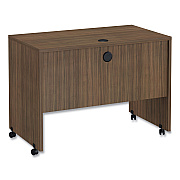 Alera Valencia Series Mobile Workstation Desk, 41.38" x 23.63" x 30", Modern Walnut (ALEVA204224WA)