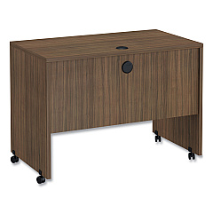 Alera Valencia Series Mobile Workstation Desk, 41.38" x 23.63" x 30", Modern Walnut (ALEVA204224WA)