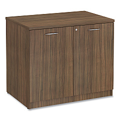 Alera Valencia Series Storage Cabinet, 34.3w x 22.78d x 29.5h, Modern Walnut (ALEVA613622WA)