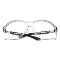 3M BX Molded-In Diopter Safety Glasses, 2.5+ Diopter Strength, Silver/Black Frame, Clear Lens (MMM1137600000)