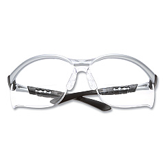 3M BX Molded-In Diopter Safety Glasses, 2.0+ Diopter Strength, Silver/Black Frame, Clear Lens (MMM1137500000)