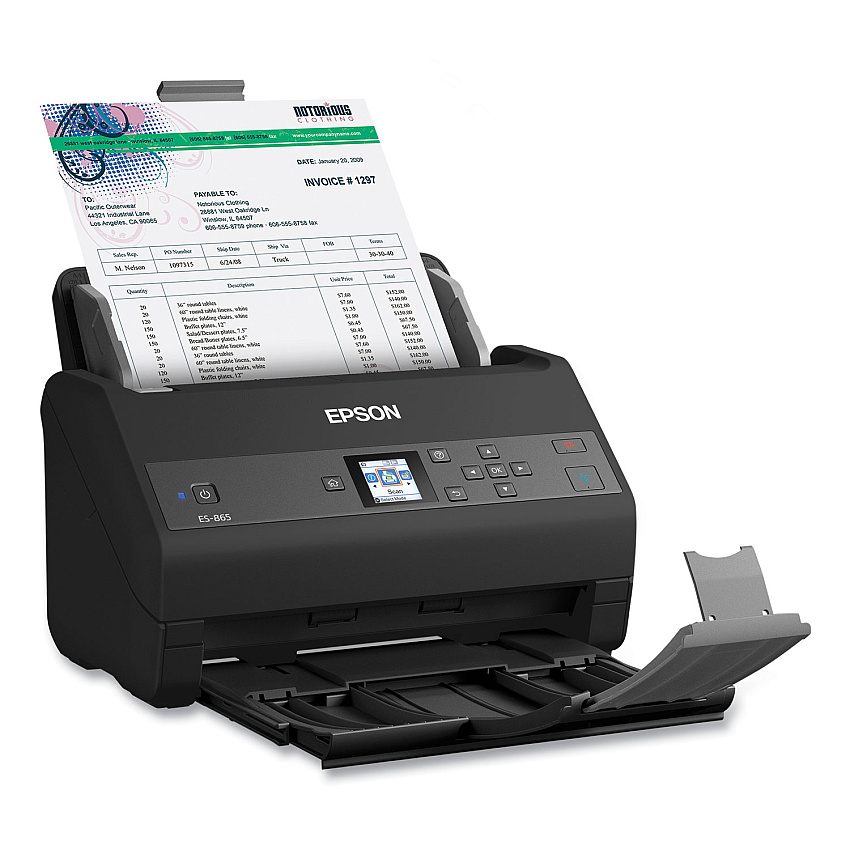 Epson WorkForce ES-865 Color Duplex Document Scanner, 600 dpi Optical Resolution, 100-Sheet Duplex Auto Document Feeder (B11B250202)