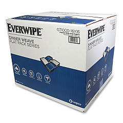 Everwipe Premium Linen-Like Guest Towel Napkins Flat Pack, 2-Ply, 16" x 16", White, 1,000/Carton (LEYGT100016X16)