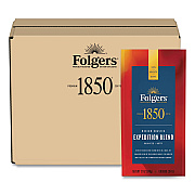 1850 Coffee, Expedition Blend, Medium Roast, Ground, 12 oz Bag, 6/Carton (FOL60514)