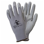 Proworks Foam Coated, 13-gauge, Nylon Stretch Knit Gloves, Industrial Work Gloves With Form-fitting Comfort, Smooth, Polyurethane-coating, Long-lasting Protection, 2-tone Gray, Med, Bag Of 12, 12 Pairs (GNPU-MD-4-GY-GY)