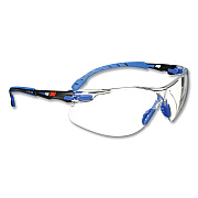 3M Solus 1000 Series Safety Glasses, Blue Plastic Frame, Clear Polycarbonate Lens (MMMS1101SGAF)