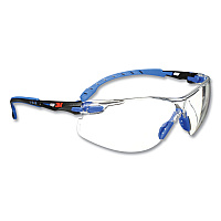 3M Solus 1000 Series Safety Glasses, Blue Plastic Frame, Clear Polycarbonate Lens (MMMS1101SGAF)