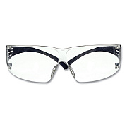 3M SecureFit Protective Eyewear, 200 Series, Dark Blue Plastic Frame, Clear Polycarbonate Lens (MMMSF201SGAFBLU)