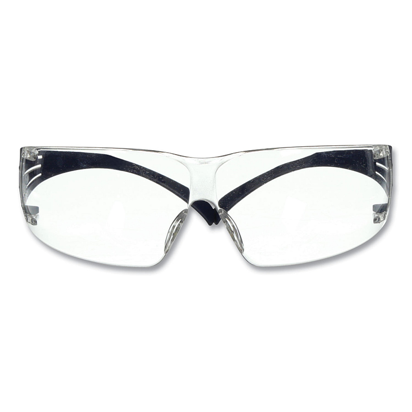 3M SecureFit Protective Eyewear, 200 Series, Dark Blue Plastic Frame, Clear Polycarbonate Lens (MMMSF201SGAFBLU)