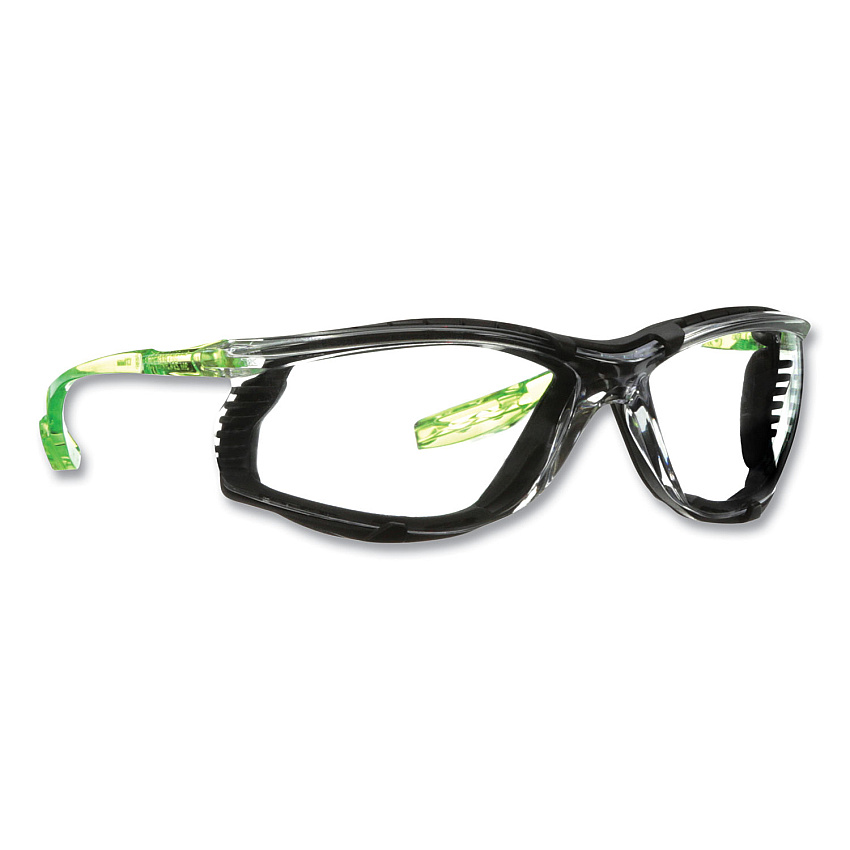 3M Solus CCS Series Protective Eyewear, Green Plastic Frame, Clear Polycarbonate Lens (MMMSCCS01SGAFGR)