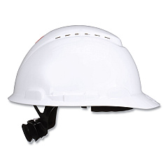 3M SecureFit H-Series Hard Hats, H-700 Front-Brim Cap with UV Indicator, 4-Point Pressure Diffusion Ratchet Suspension, White (MMMH701SFVUV)