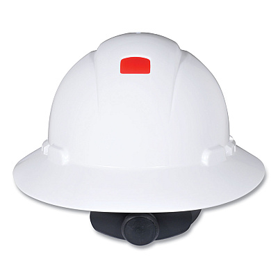 3M SecureFit H-Series Hard Hats, H-800 Hat with UV Indicator, 4-Point Pressure Diffusion Ratchet Suspension, White (MMMH801SFRUV)