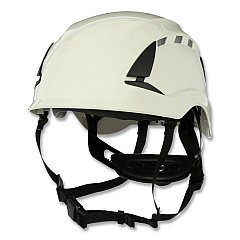 3M SecureFit X5000 Series Safety Helmet, Vented, 6-Point Pressure Diffusion Ratchet Suspension, White (MMMX5001VANSI)