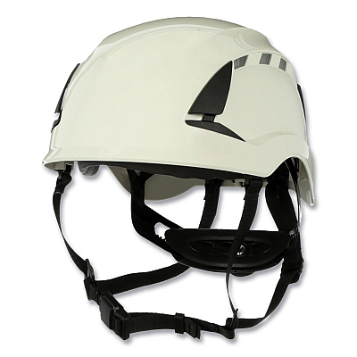 3M SecureFit X5000 Series Safety Helmet, Vented, 6-Point Pressure Diffusion Ratchet Suspension, White (MMMX5001VANSI)